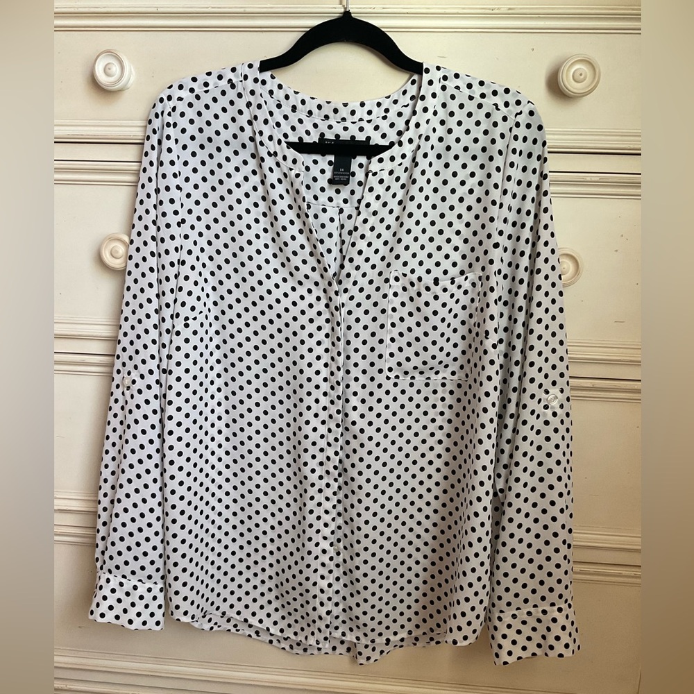 INC Polka Dot Blouse Like New Condition